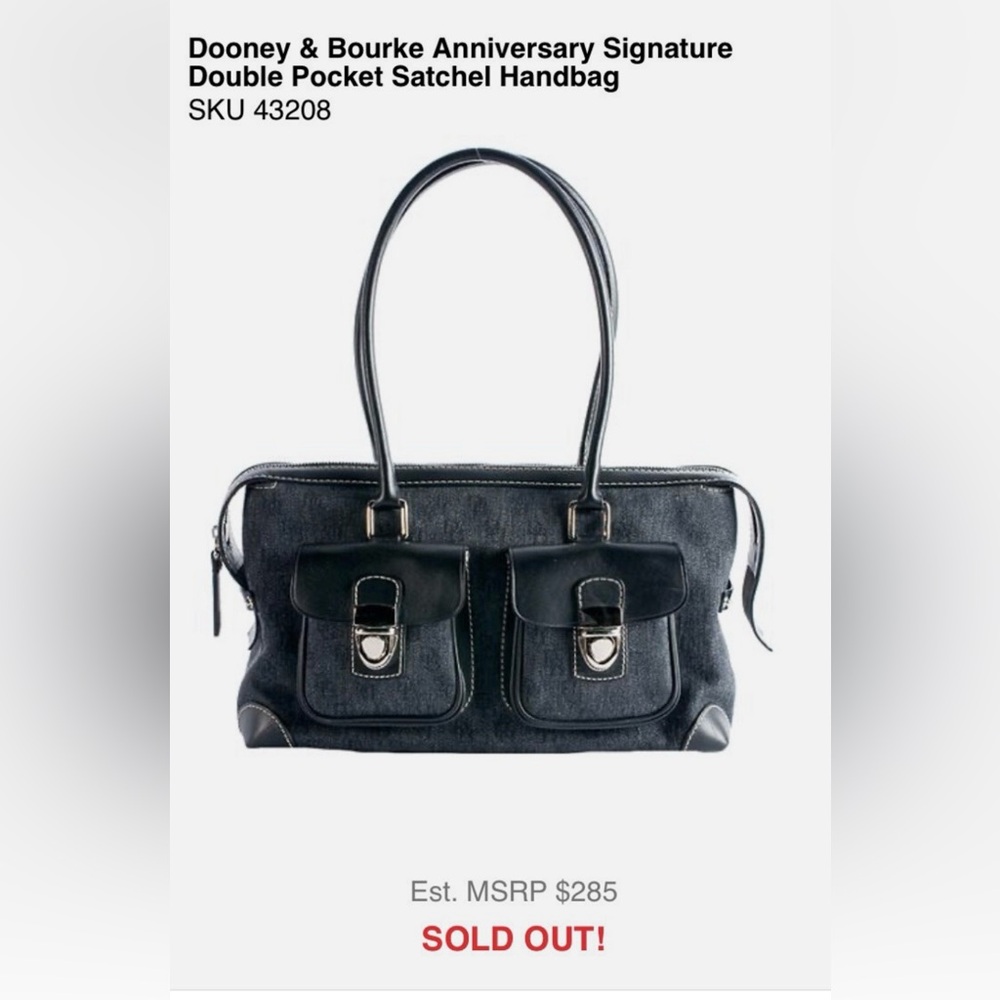 DOONEY AND BOURKE 
 anniversary signature double pocket satchel handbag - Picture 2 of 16